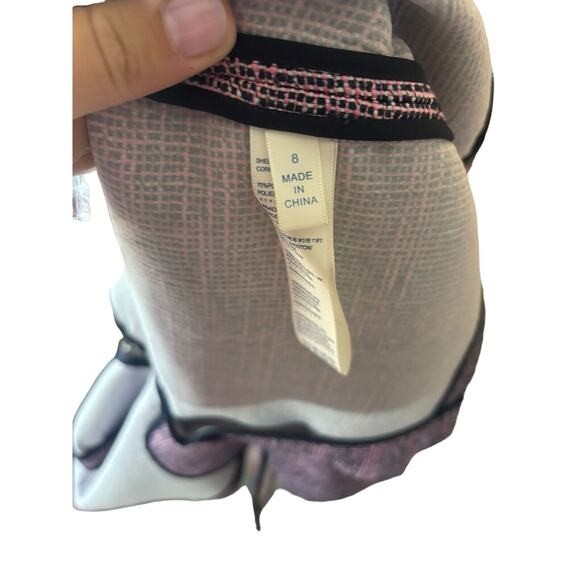 Rebecca Minkoff Tweed Multi Zipper Slits Trendy Pink Pencil Skirt Designer 8 - Picture 7 of 7